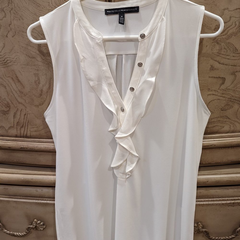 White House Black Market sleeveless blouse size medium